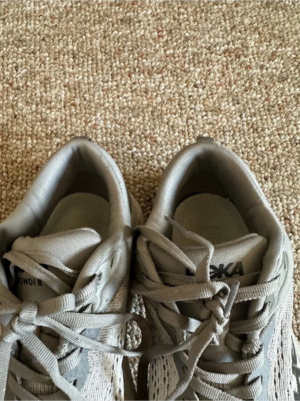Hoka Bondi 8 Gray Running Sneakers women’s size 7.5